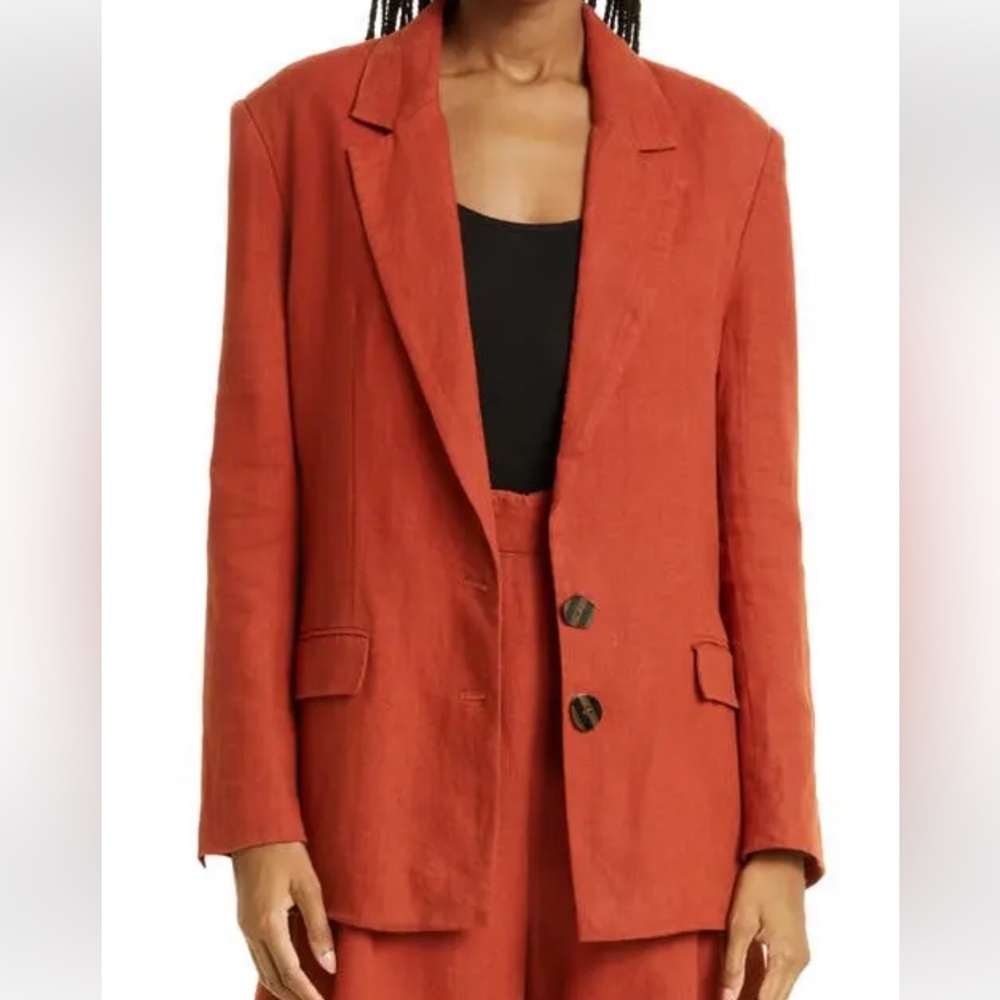 Farm Rio Linen Blazer Size Small